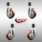 Service Caster 4 Inch 316SS Maroon Poly Swivel 1-7/8 Inch Expanding Stem Caster Brake SCC, 2PK SS316EX20S414-PPUB-MRN-2-TLB-2-178 - alternate 3